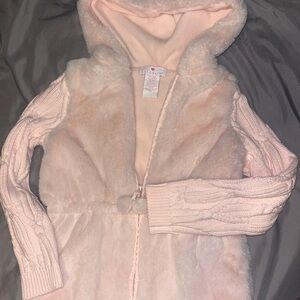 Charming Pink Hooded Kids Sweater